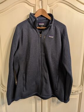 Patagonia Men's Better Sweater Full-Zip Fleece Jacket - Navy Blue EUC